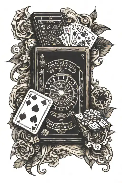 Gambling your life tattoo design idea