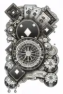 Gambling your life tattoo design idea