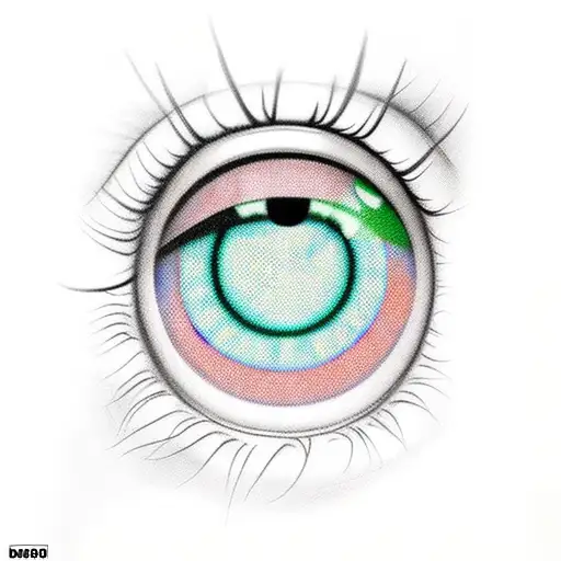 Clock two face eye  tattoo design idea