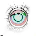 Clock two face eye  tattoo design idea