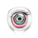 Clock two face eye  tattoo design idea