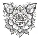 compas rose asia country outline tattoo design idea