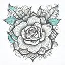 compas rose asia country outline tattoo design idea
