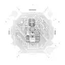 A vintage camera surrounded by circuit board patterns, capturing the essence of a technologically inclined traveler. tattoo design idea