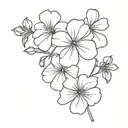 beaten down geranium molle tattoo design idea