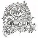 blessed tattoo design tattoo design idea