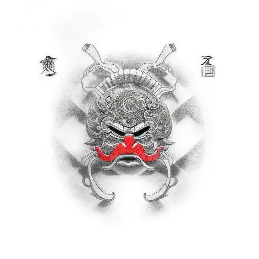 Japanese mask trio representing Id, Ego, and Superego, tattoo tattoo design idea