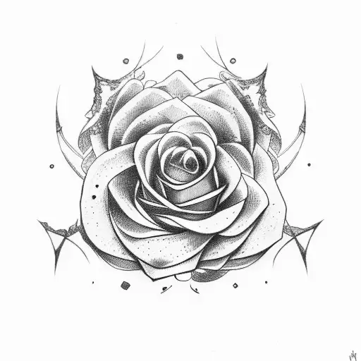 Skyrim and roses tattoo design idea