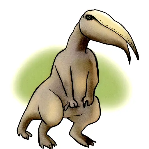 Parasaurolophus dinosaur cute tattoo design idea