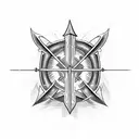 sword going through elden  rings tattoo design idea