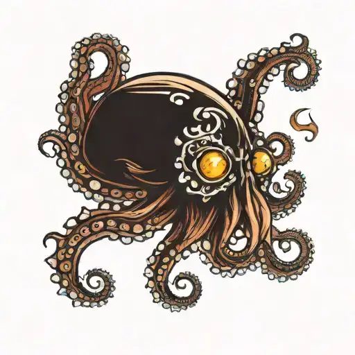 Octopus demon  tattoo design idea