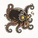 Octopus demon  tattoo design idea