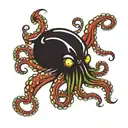 Octopus demon  tattoo design idea