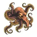 Octopus demon  tattoo design idea