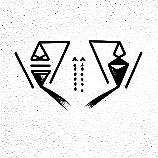 libra and sagittarius tattoo design idea