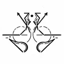 libra and sagittarius tattoo design idea