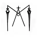 libra and sagittarius tattoo design idea