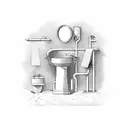 old bathtube with Parsley in it tattoo design idea