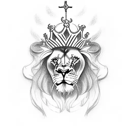 its a full hand tattoo. i want a lion with a crown on top, then a picture of jesus, an angel and praying hands.  tattoo design idea