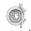 keyhole tattoo design idea