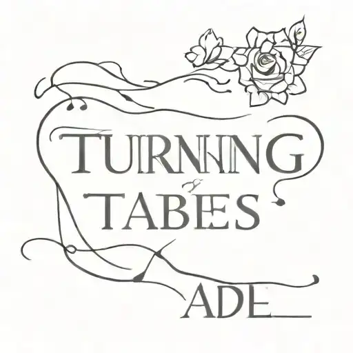 simple tattoo from lyrics of turning tables by adele tattoo design idea