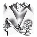 Mountain Scene tattoo design idea