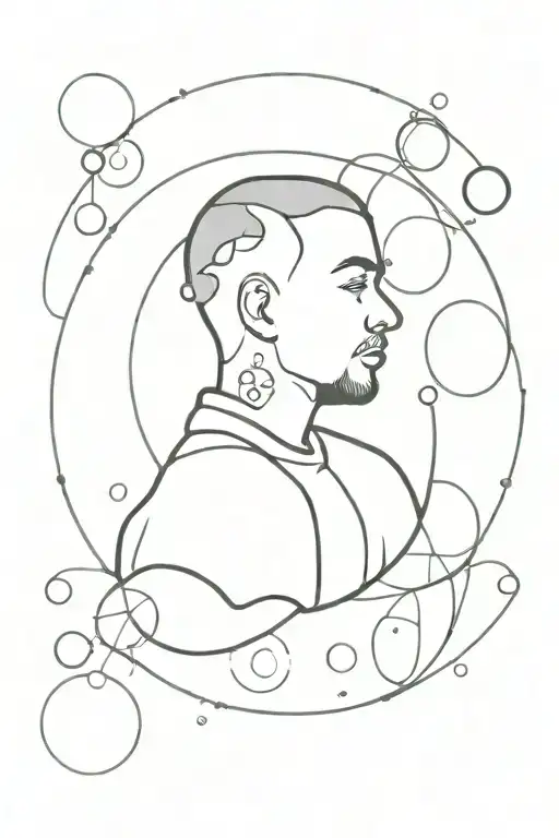 mac miller logo with circles tattoo design idea