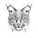 bobcat tattoo design idea