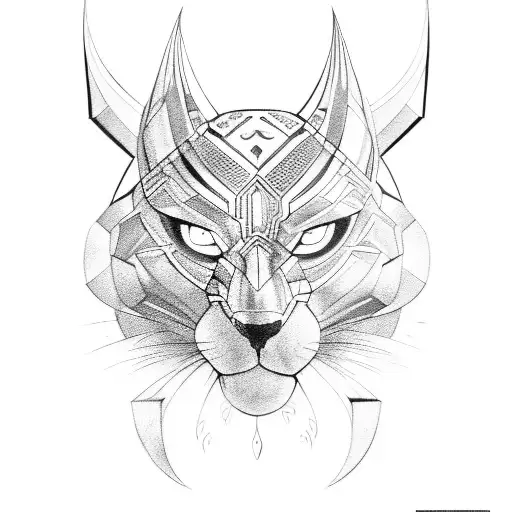 black panther surrounded by cardinals  tattoo design idea