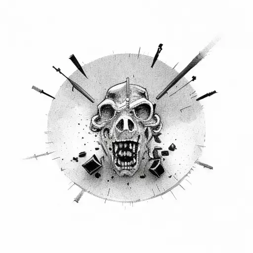 Rugged middle aged hooligans  tattoo design idea