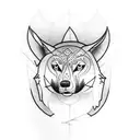 lupine tattoo design idea