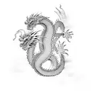 japanese dragon with water tattoo design idea