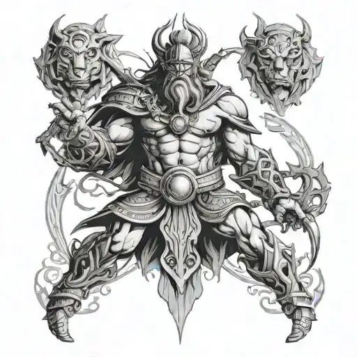 Koios (Coeus) was the Titan-god of the inquisitive mind tattoo design idea