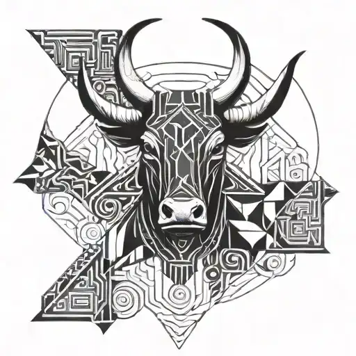 Bull horns  tattoo design idea
