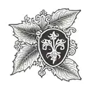 fig leaf royal crest tattoo design idea