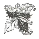 fig leaf royal crest tattoo design idea