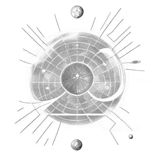 solar system tattoo design idea