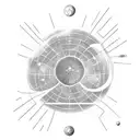 solar system tattoo design idea