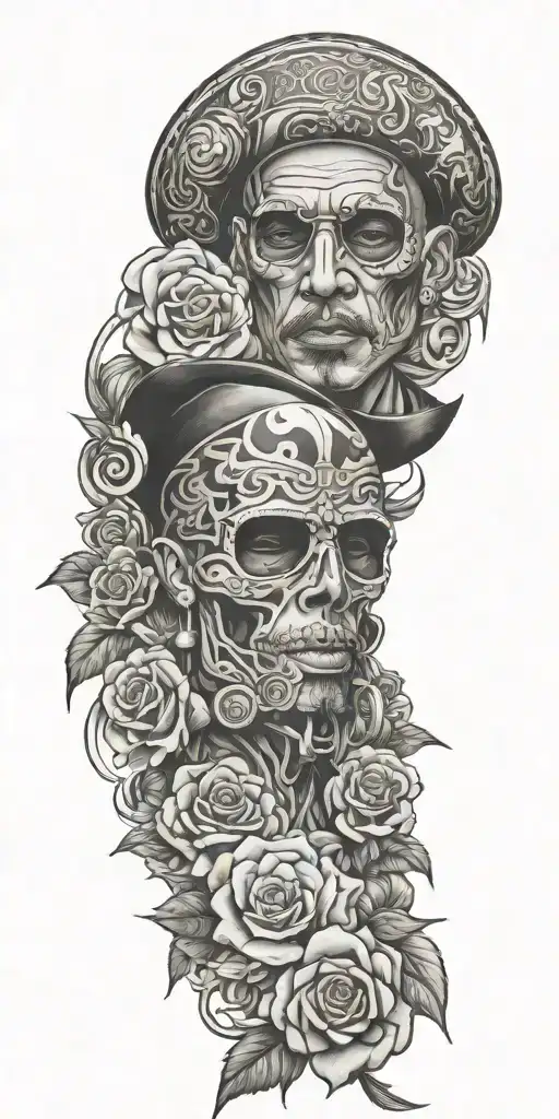 gangster style tattoo design idea
