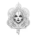 A blackwork tattoo depicting a melancholic figure sinking into water, embodying the passion for drowning and being chained up tattoo design idea