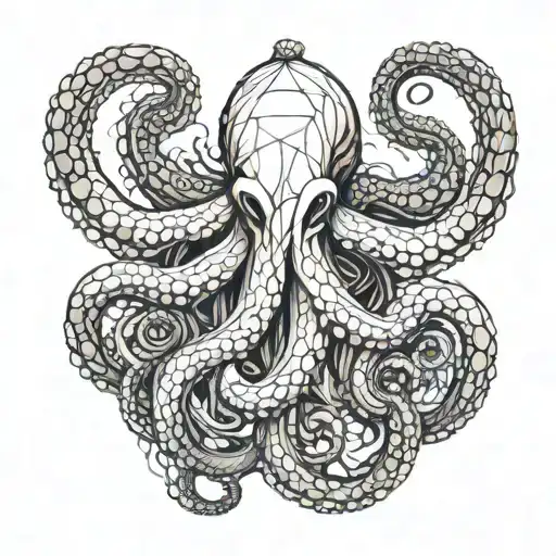 octopus wrapped around anchor intertwined tattoo design idea