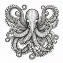 octopus wrapped around anchor intertwined tattoo design idea