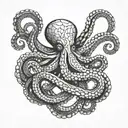 octopus wrapped around anchor intertwined tattoo design idea