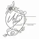 melody name written tattoo design idea