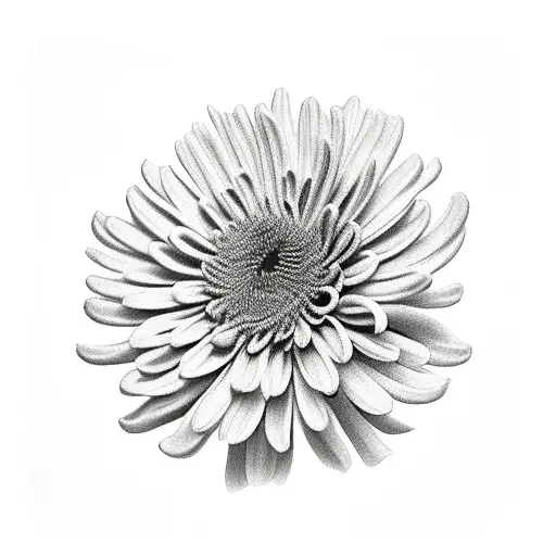 Chrysanthemum tattoo design idea