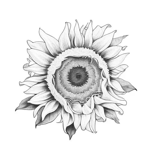 sunflowers and lady slippers  tattoo design idea