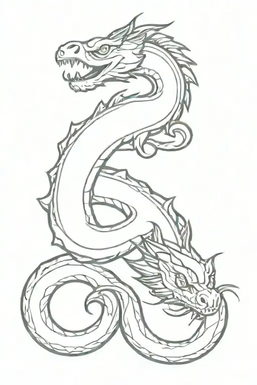 basilisk snake slithering tattoo design idea
