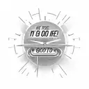 speedometer with a motorcycle silhouette and a quote that says "I'm here for a good time not a long time" tattoo design idea