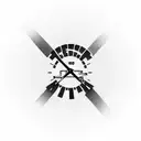 speedometer with a motorcycle silhouette and a quote that says "I'm here for a good time not a long time" tattoo design idea