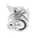 Snake, moth, aries, angel wings, wolf, hammer, chisel, ruller, eye, scorpion tattoo design idea